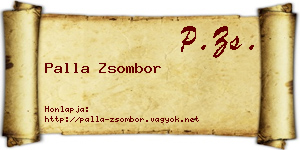 Palla Zsombor névjegykártya